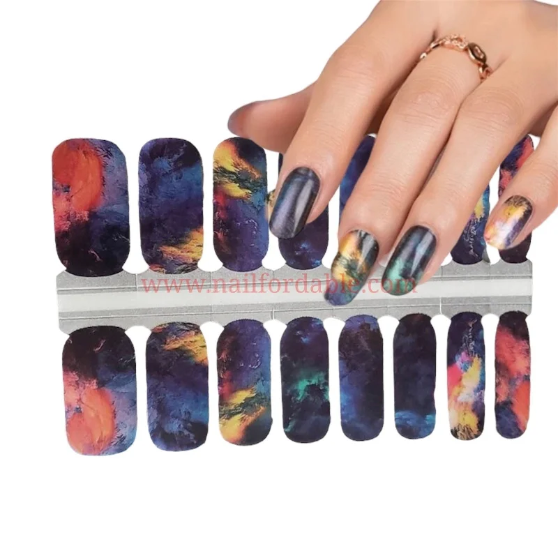 nail repair for nail resilience drop-Colorful night