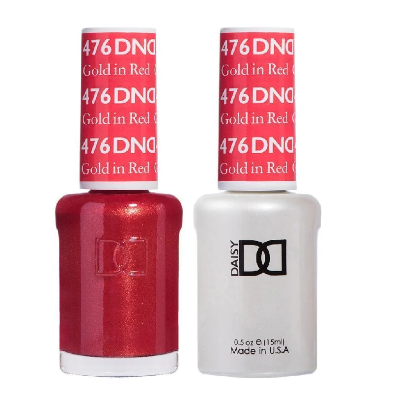 nail polish sand nut-DND Gel Nail Polish Duo - 476 Gold in Red