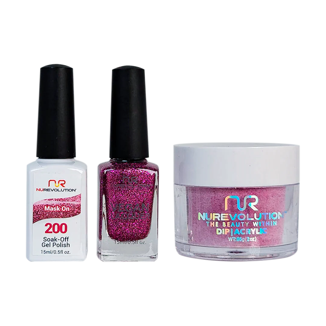 nail polish statue wall-NuRevolution Trio set 200 Mask On