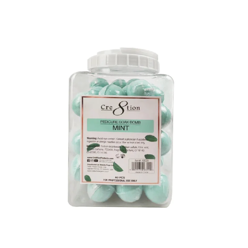 nail repair with alba rose oil-Cre8tion Pedicure Soak Bomb Mint 30g 60 pcs./jar, 4 jars/case