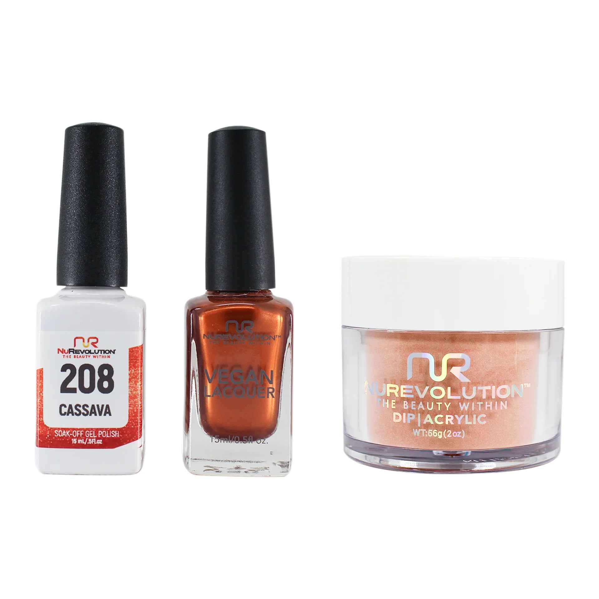 nail polish castle sconce-NuRevolution Trio set 208 Cassava