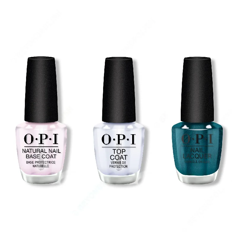 nail polish strait jetty-OPI - Nail Lacquer Combo - Base, Top & Let's Scrooge