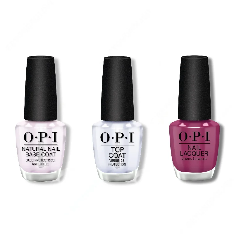 nail polish fruit grove-OPI - Nail Lacquer Combo - Base, Top & Feelin' Berry Glam