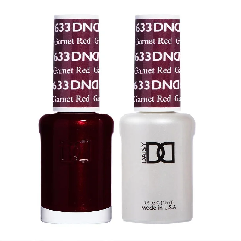 nail polish curtain echo-DND Gel Nail Polish Duo - 633 Garnet Red