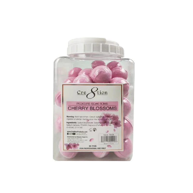 nail repair for nail repair toughness hacks-Cre8tion Pedicure Soak Bomb Cherry Blossom 30g 60 pcs./jar, 4 jars/case