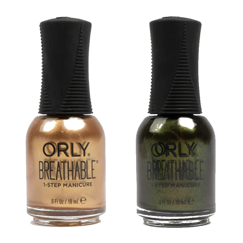 nail polish shot orange-Orly Nail Lacquer Breathable - Lost In The Maze & Faux Fir