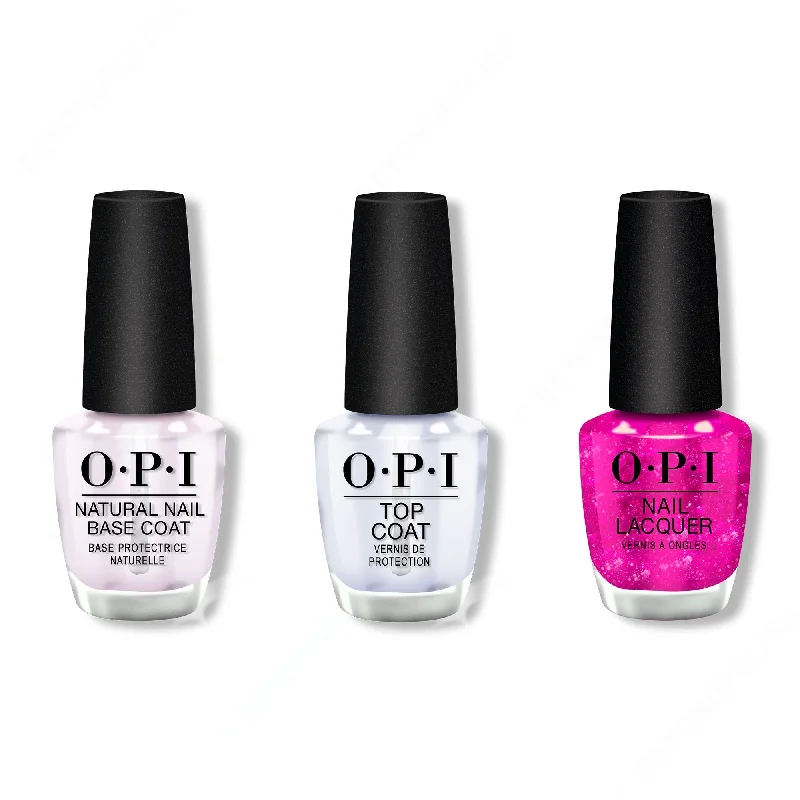 nail polish barrel fruit-OPI - Nail Lacquer Combo - Base, Top & I Pink It's Snowing