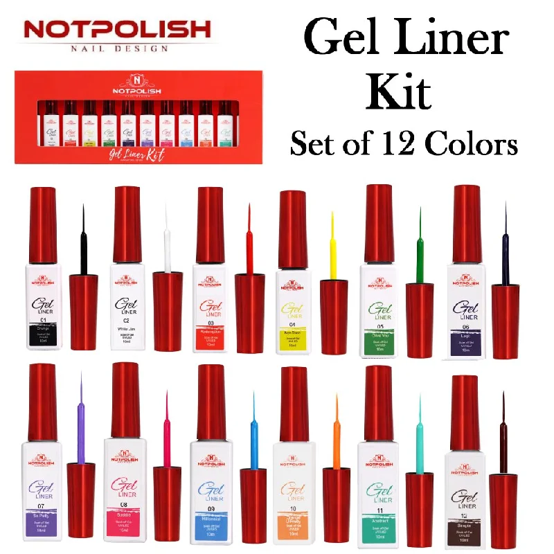 nail polish cistern basin-NotPolish Gel Liner Kit, (12 colors)