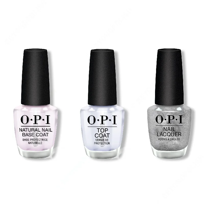 nail polish cherry moor-OPI - Nail Lacquer Combo - Base, Top & Go Big or Go Chrome