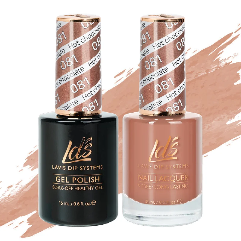 nail polish flame wax-LDS Gel Nail Polish Duo - 081 Hot Chocolate