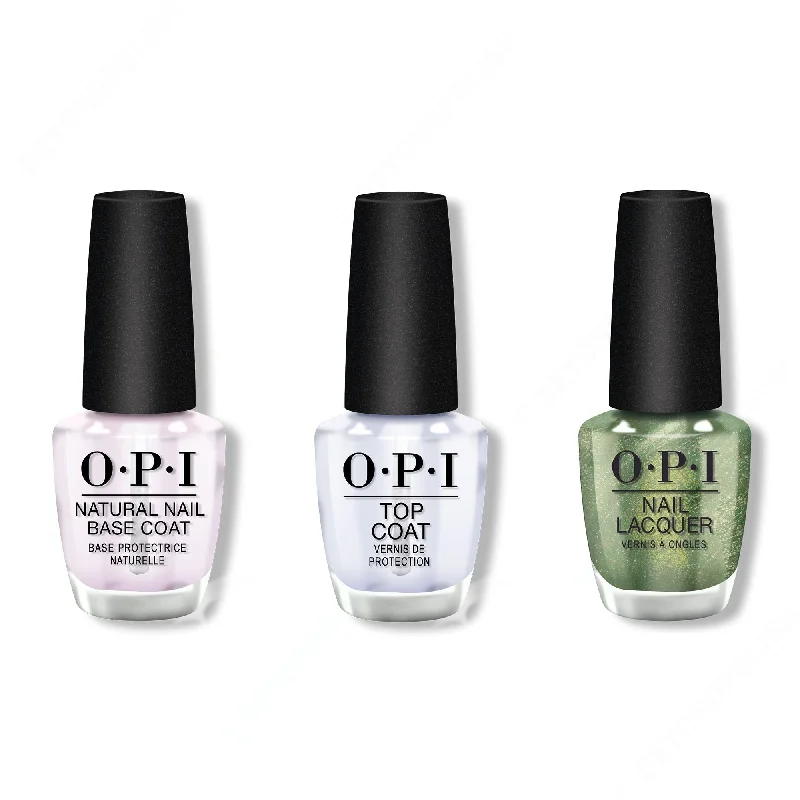 nail polish pear meadow-OPI - Nail Lacquer Combo - Base, Top & Decked to the Pines