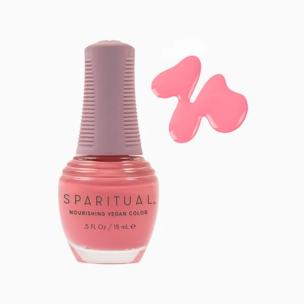 nail polish soap broom-SpaRitual Nourishing Lacquer Polish - Glowing Heart - Dusty Pink Creme - 15ML