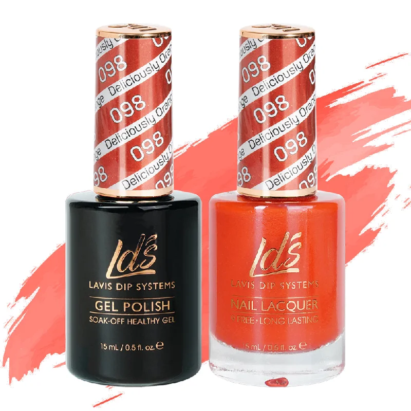 nail polish lathe basement-LDS Gel Nail Polish Duo - 098 Deliciously Orange