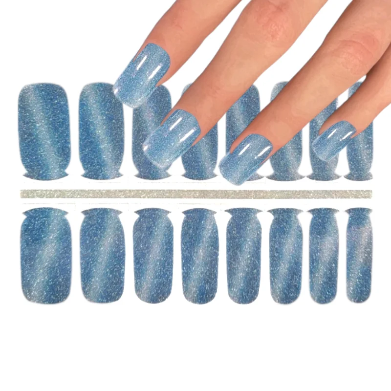 nail repair with eglanteria oil-Cat eye - Blueish