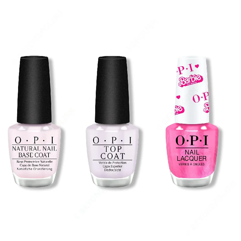 nail polish mansion cork-OPI - Nail Lacquer Combo - Base, Top & Welcome To Barbie Land