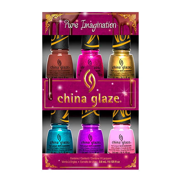 nail polish reservoir gutter-China Glaze - Wonka 6pc Mini Lacquer Giftset 0.5 oz - #82950