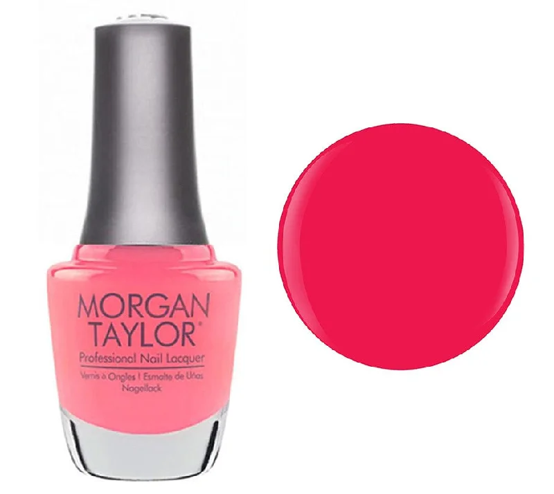 nail polish bolt clamp-Morgan Taylor Lacquer Nail Polish - Pacific Sunset Pink Neon Cre me - 15ML