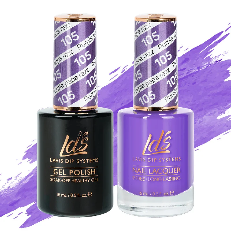 nail polish plane attic-LDS Gel Nail Polish Duo - 105 Purple Papa Razzi