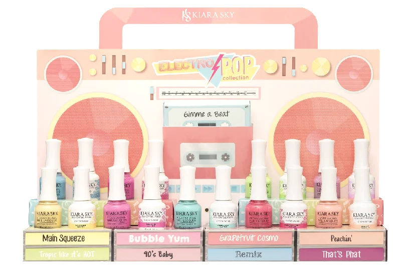 nail polish reservoir gutter-Kiara Sky (612-620) "Electro Pop" Collection DIP POWDER / GEL POLISH / NAIL LACQUER