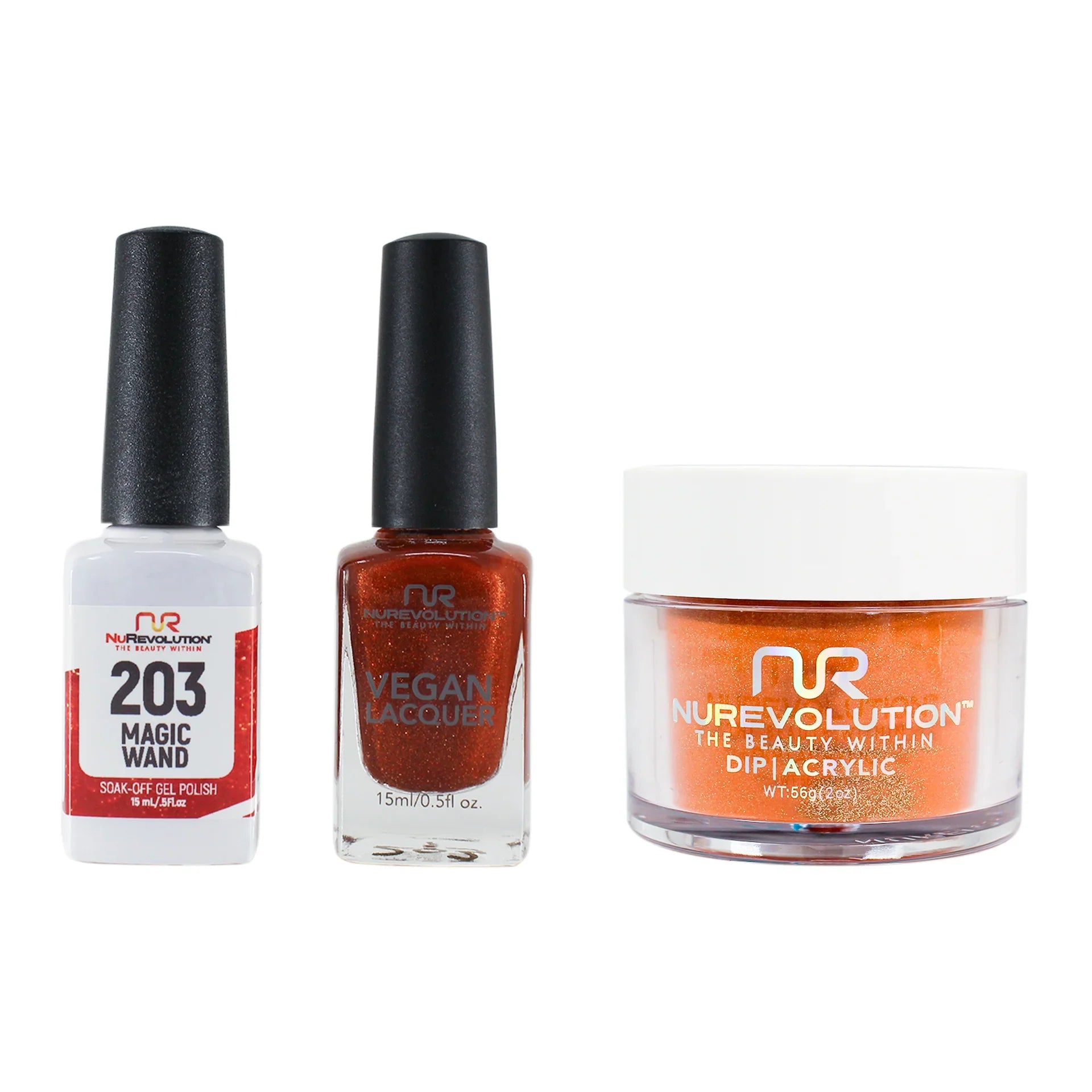 nail polish spire castle-NuRevolution Trio set 203 Magic Wand