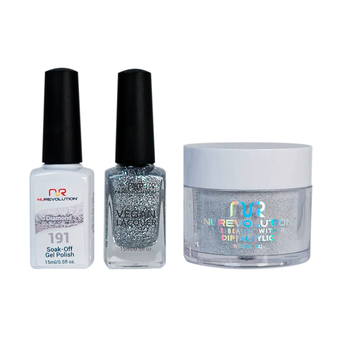 nail polish key vault-NuRevolution Trio set 191 Diamond