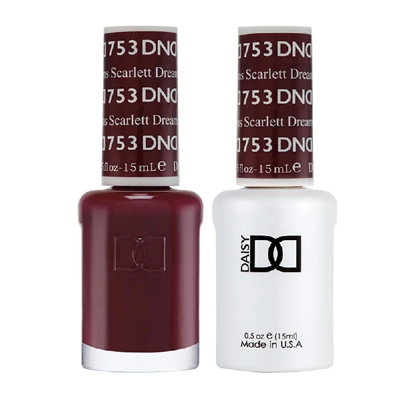 nail polish shade wave-DND Gel Nail Polish Duo - 753 Scarlett Dreams