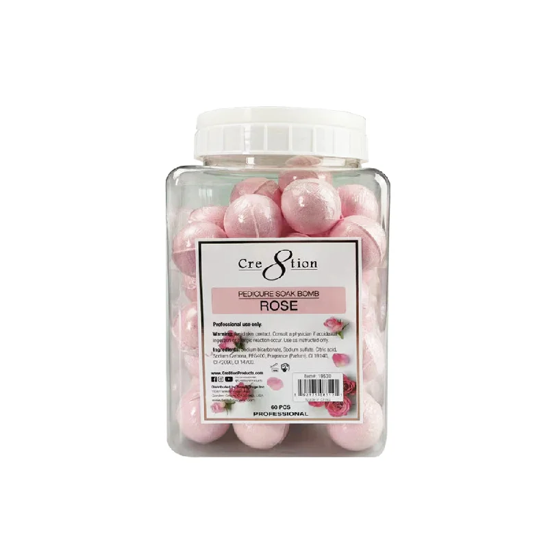 nail repair for nail repair toughness enhancements-Cre8tion Pedicure Soak Bomb Rose 30g 60 pcs./jar, 4 jars/case