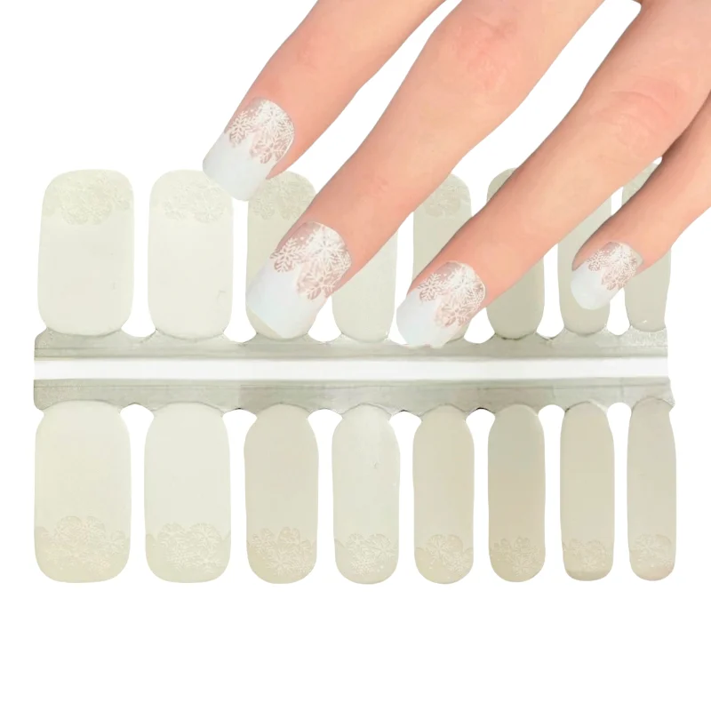 nail repair for nail repair shine tricks-Snowflakes - Frech tips