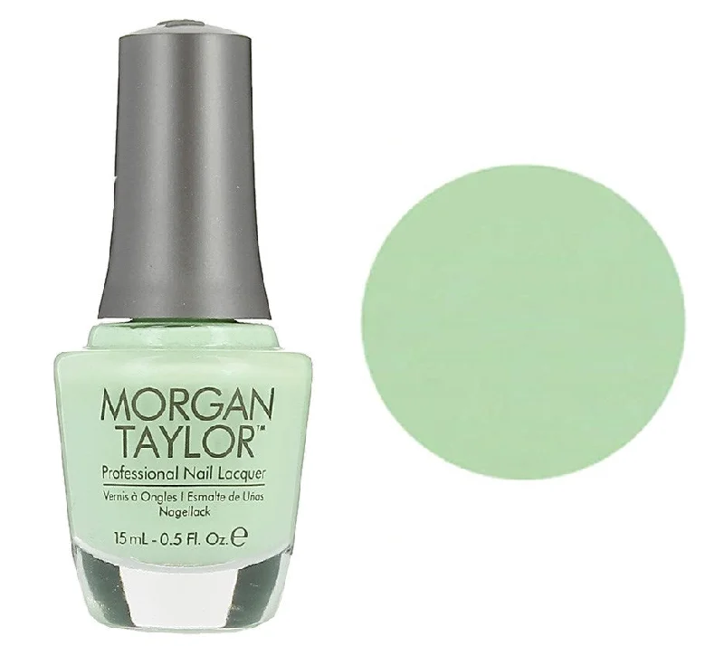 nail polish lather dust-Morgan Taylor Lacquer Nail Polish - Do You Harajuku? - Mint Green Creme - 15ML