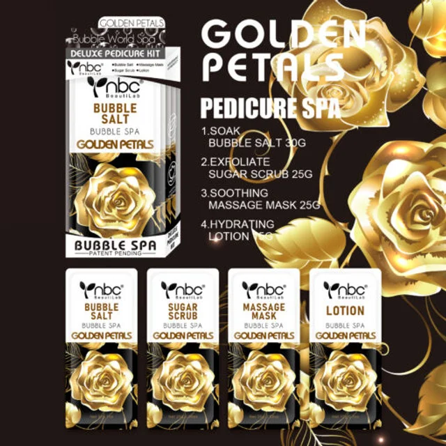 nail repair with kokanica oil-NBC Bubble Spa Gold Petals 50 pcs./case, 90 cases/pallet