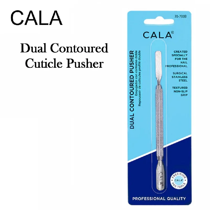 nail repair for nail overlay issues-Cala Dual Contoured Cuticle Pusher (70-793B)