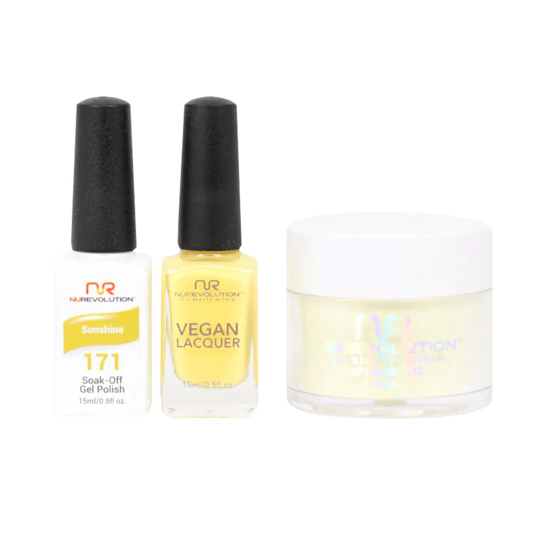 nail polish ledger fountain-NuRevolution Trio set 171 Sunshine