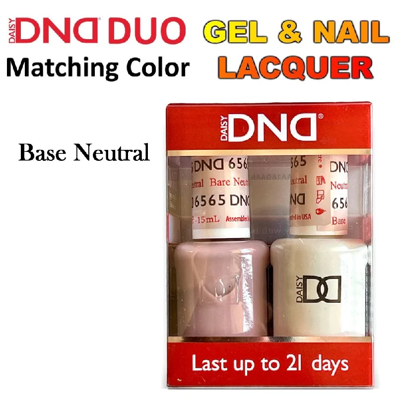 nail polish reflection splash-DND (6565) Gel Polish & Nail Lacquer Duo "Base Neutral"