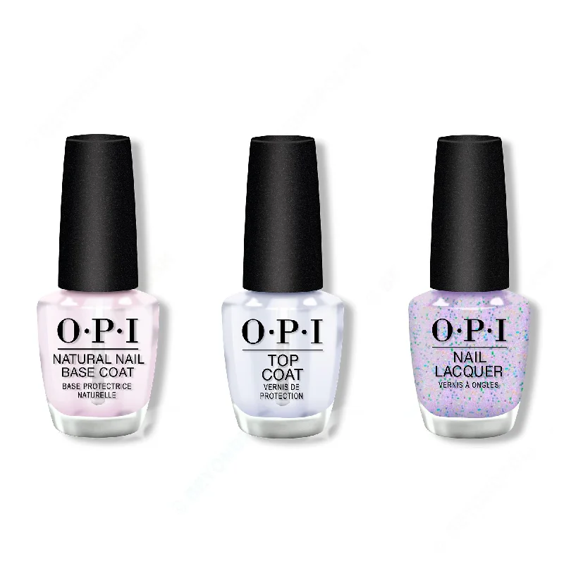 nail polish marsh channel-OPI - Nail Lacquer Combo - Base, Top & Put On Something Ice