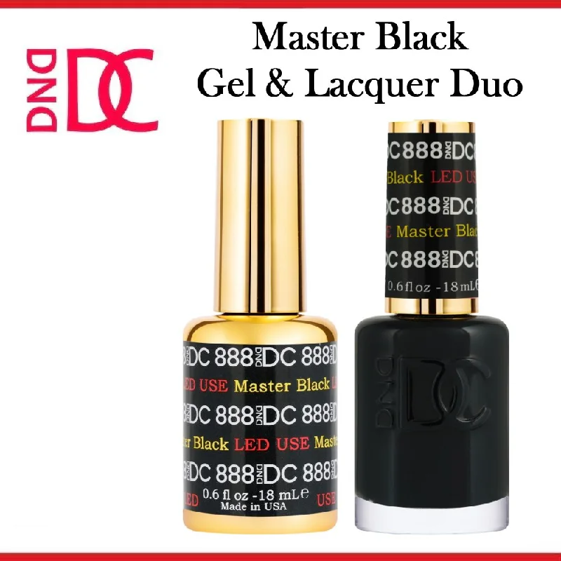 nail polish waterfall reservoir-DND DC (888) Master Black Gel Polish & Matching Nail Lacquer Duo