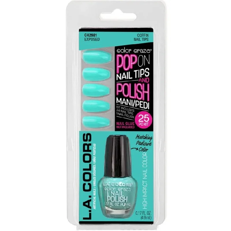 nail polish flue smoke-LA Colors Pop On Tips & Polish