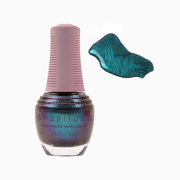 nail polish plank gutter-SpaRitual Nourishing Lacquer Polish - Serendipity - Mermaid Duo Chrome - 15ML