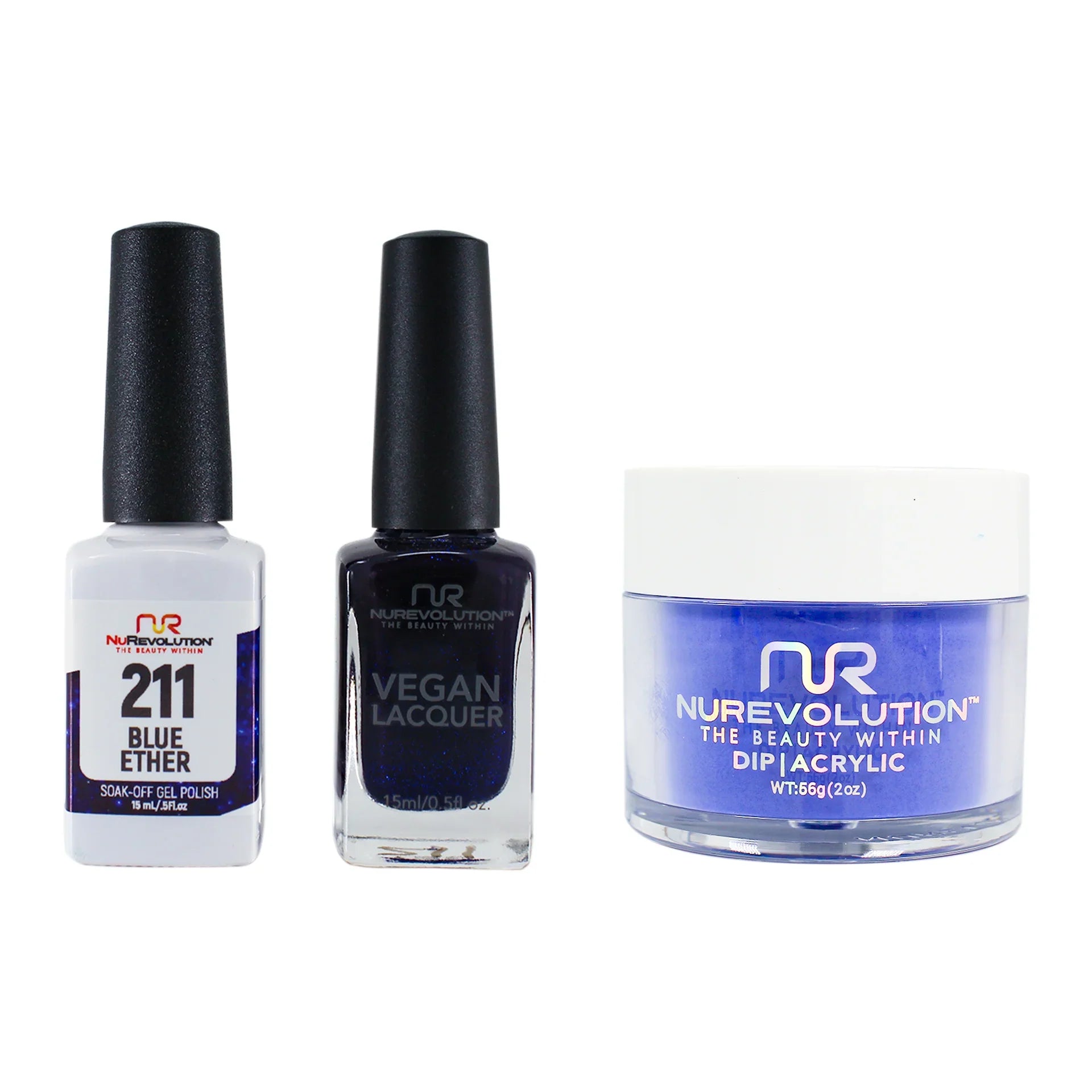 nail polish throne rug-NuRevolution Trio set 211 Blue Ether