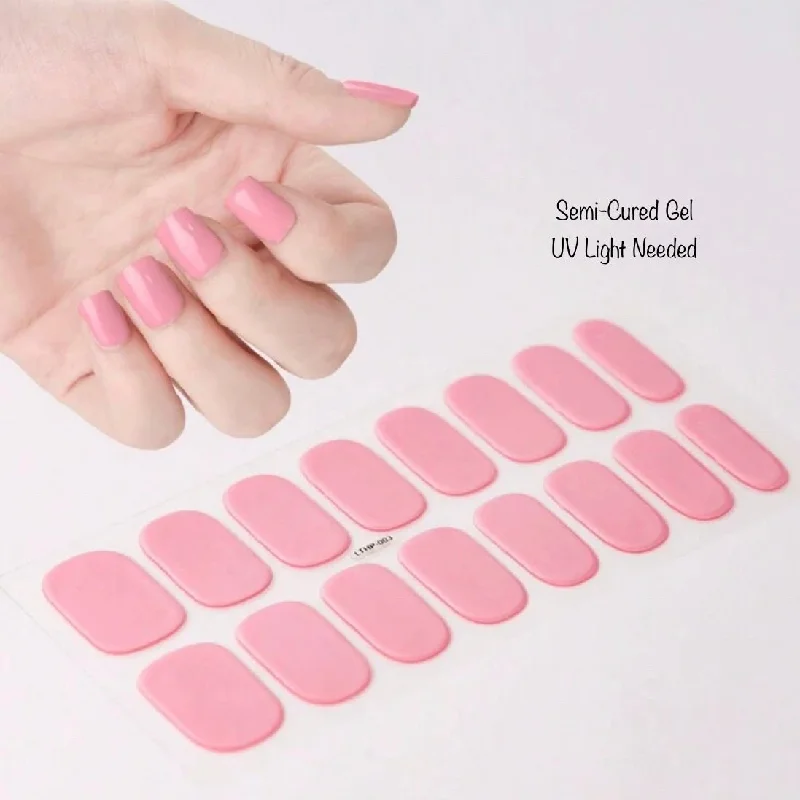 nail repair for nail repair resilience maintenance-Baby Pink - Semi-Cured Gel Wraps (UV