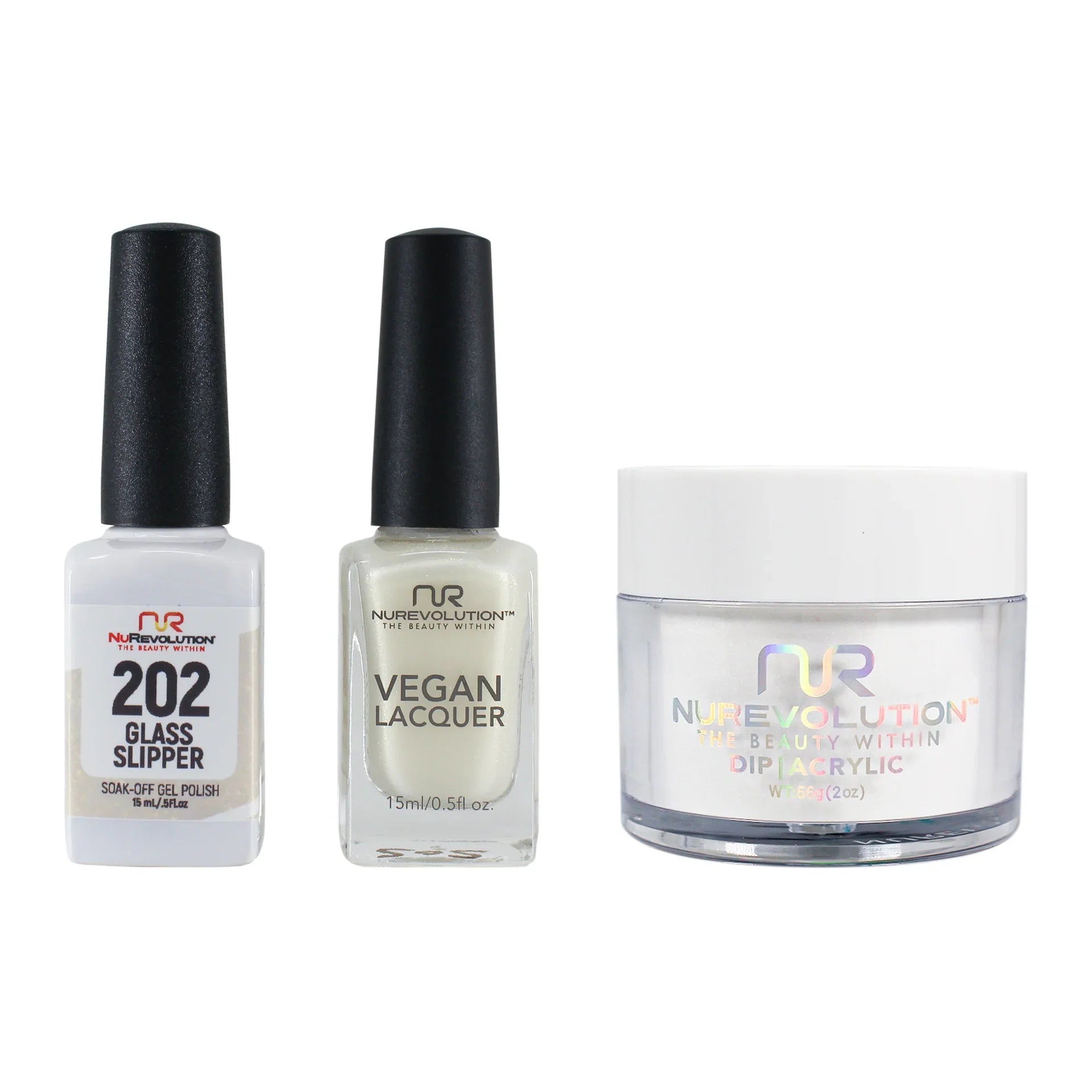 nail polish dome turret-NuRevolution Trio set 202 Glass Slipper