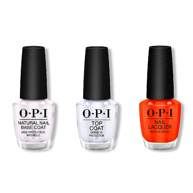 nail polish berry fen-OPI - Nail Lacquer Combo - Base, Top & Rust & Relaxation