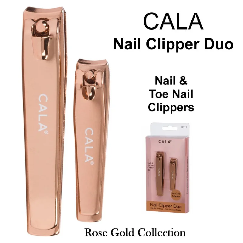 nail repair with red raspberry oil-Cala Nail Clipper Duo, Rose Gold Collection (50911)