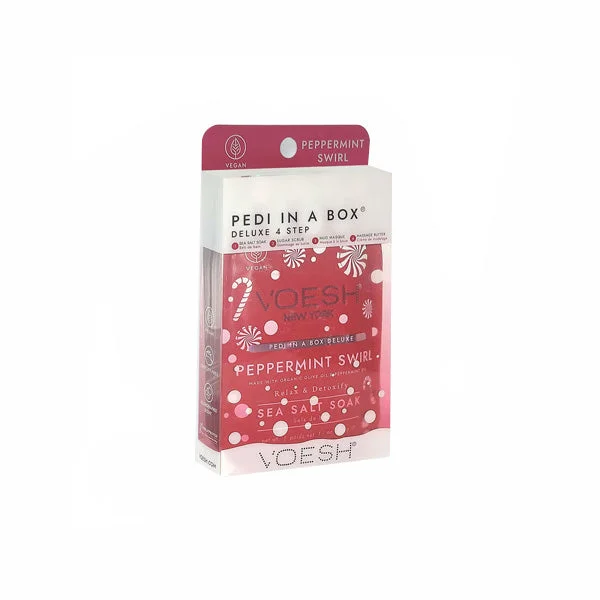 nail repair for nail repair shine boost-Voesh Pedi In A Box Deluxe 4 step - Peppermint Swirl  **LIMITED**