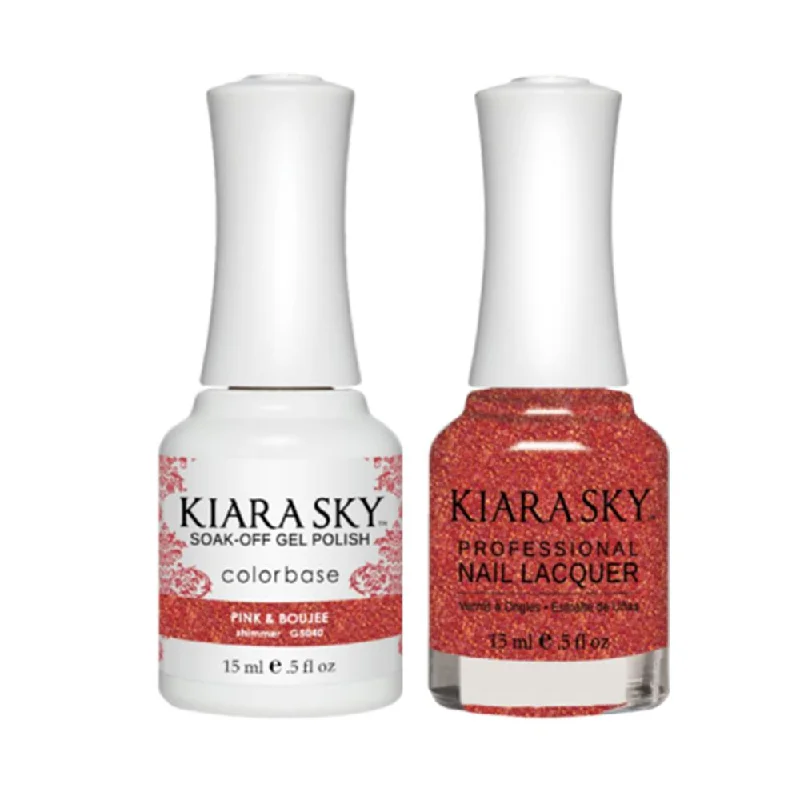 nail polish dawn rain-Kiara Sky Gel Nail Polish Duo - All-In-One - 5040 PINK & BOUJEE