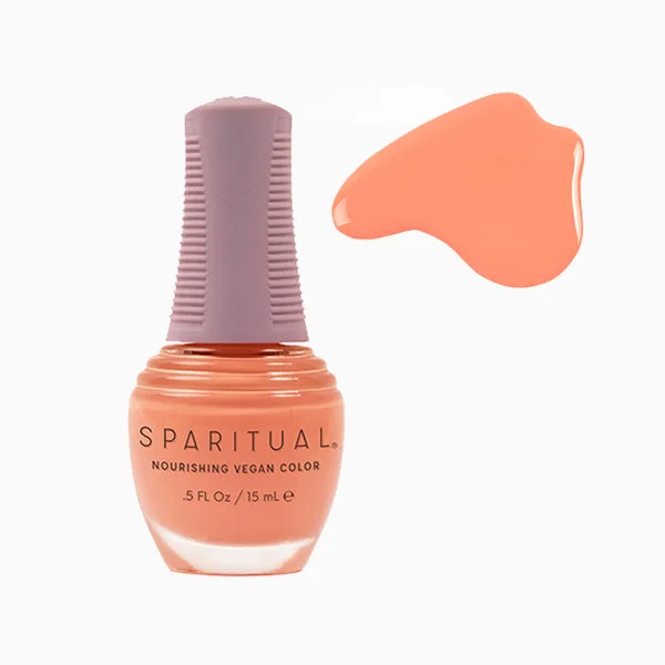 nail polish deck bush-SpaRitual Nourishing Lacquer Polish - Spontaneous Spirit  - Coral Pink Creme - 15ML