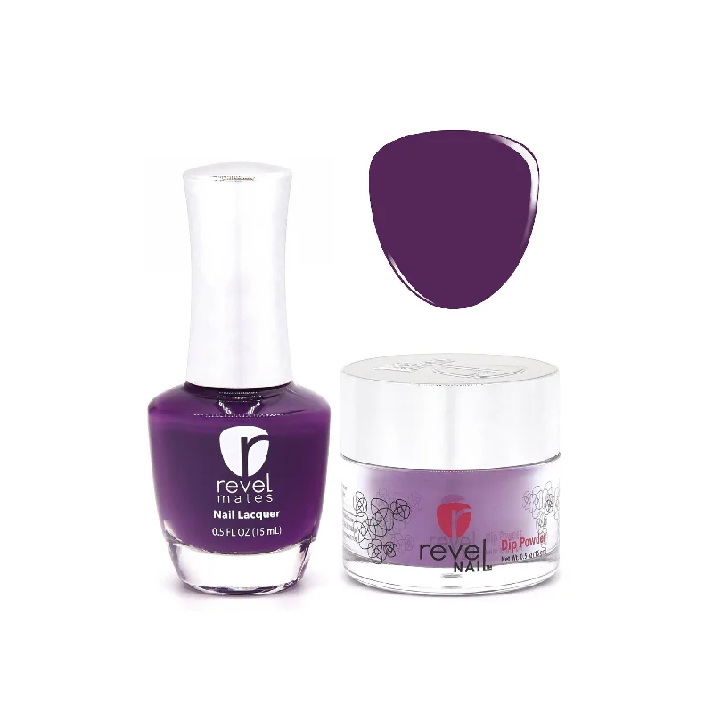 nail repair for nail repair growth advancements-D357 Raven Purple Crème Nail Polish + Dip Powder Set