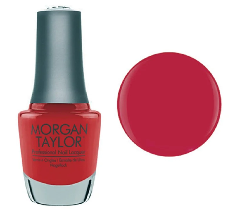 nail polish gutter bowl-Morgan Taylor Lacquer Nail Polish - A Petal For Your Thoughts - Punch Red Creme - 15ML