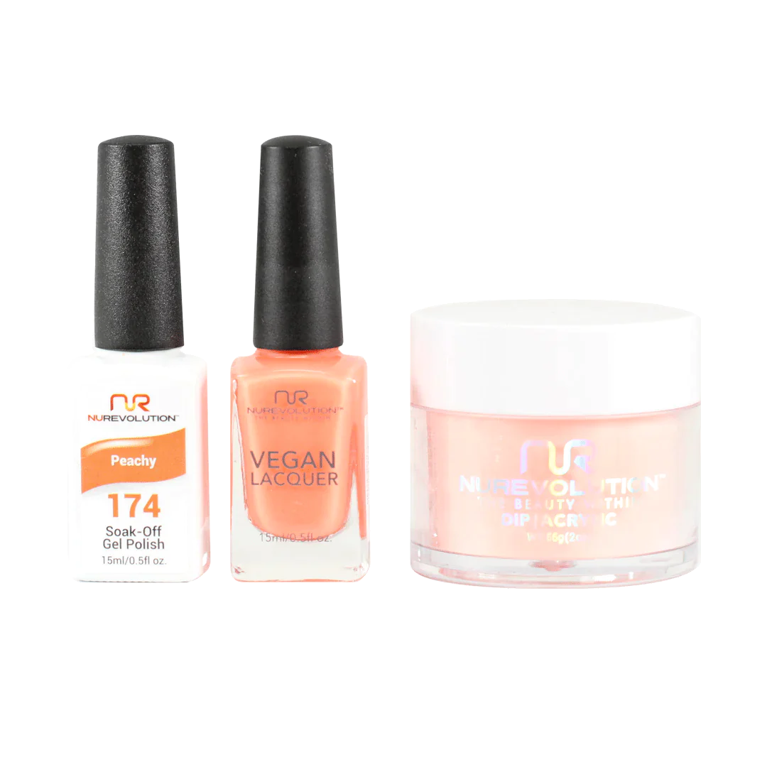 nail polish fountain compass-NuRevolution Trio set 174 Peachy