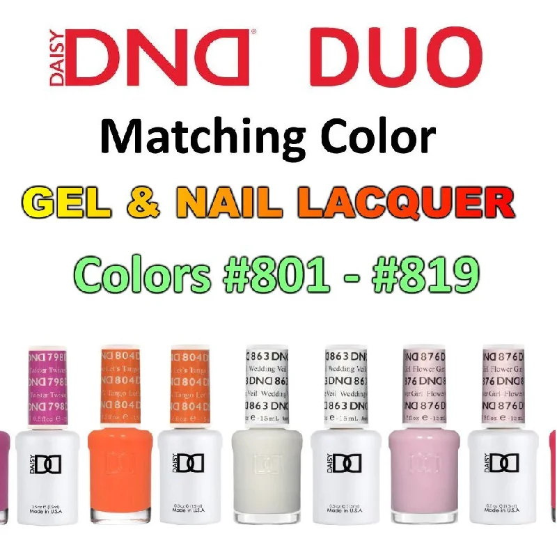 nail polish ripple puddle-DND (801-819) Gel Polish & Nail Lacquer Duos