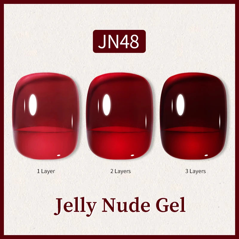 nail polish shadow dusk-Red Jelly Nail Polish (10ml)